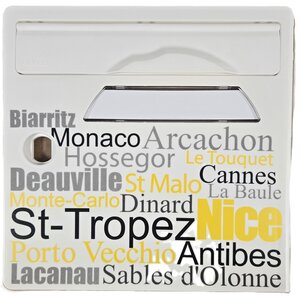 Porte avant décorée "Sous le soleil" – fabriquée en France – en résine – ne rouille pas – porte interchangeable