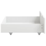 vidaXL Cadre de lit avec 2 tiroirs Blanc Bois de pin massif 200x200 cm