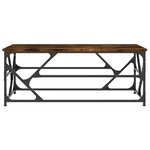 vidaXL Table basse Chêne fumé 100x50x40 cm Bois d'ingénierie