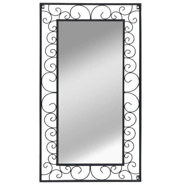 vidaXL Miroir mural Rectangulaire 60 x 110 cm Noir