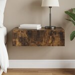 vidaXL Table d'appoint murale 59 x 34 5 x 17 cm Bois d'ingénierie