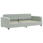 vidaXL Lit de jour avec lit gigogne gris clair 90x200 cm velours