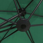 vidaXL Parasol d'extérieur avec mât en acier 300 cm Vert