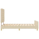 vidaXL Cadre de lit avec tête de lit Crème 160 x 200 cm tissu