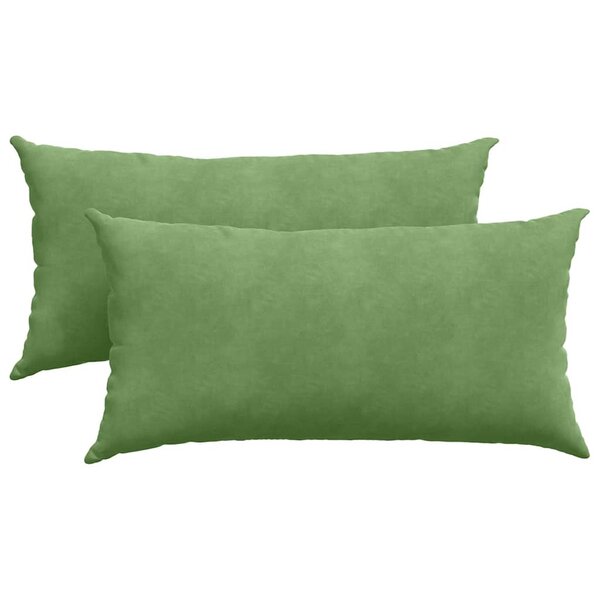 vidaXL Coussins de canapé 2 Pièces Vert clair 80 x 40 cm