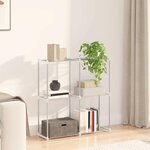 vidaXL Étagère de rangement blanc 43 x 27 x 90 cm Aluminium