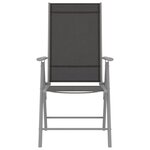 vidaXL Mobilier de bistro 3 Pièces Aluminium et textilène Argenté