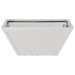 vidaXL Pot en métal Acier inoxydable 35 x 35 x 15 cm Pot en métal Carré