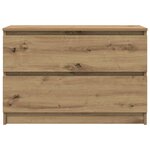 vidaXL Meuble TV chêne artisanal 80x35x54 cm bois d'ingénierie