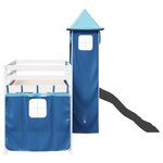 vidaXL Lit mezzanine enfants avec tour bleu 80x200cm bois pin massif
