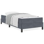 vidaXL Lit boxspring avec matelas Gris foncé 80 x 210 cm Velours