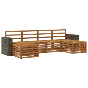 vidaXL Ensemble de canapés d'extérieur 6 pc Naturel