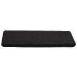 vidaXL Tapis d'escalier auto-adhésifs 15 Pièces 65x24 5x3 5 cm Noir