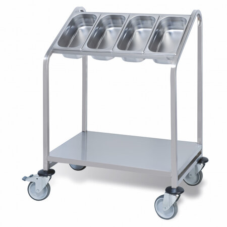 Chariot porte-ramasse couverts gn 1/3 - pujadas -  - inox