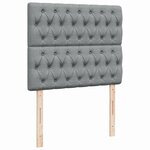 vidaXL Sommier à lattes de lit avec matelas Gris clair 120x200cm Tissu