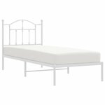 vidaXL Cadre de lit métal sans matelas avec tête de lit blanc 80x200cm