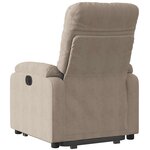vidaXL Fauteuil inclinable électrique taupe tissu microfibre