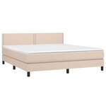 vidaXL Sommier à lattes de lit avec matelas Cappuccino 180x200 cm