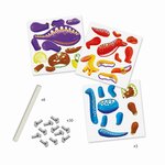 Djeco DJ09680 - 6 Pantins à colorier Dinosaures