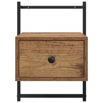 vidaXL Cabinet de chevet avec tiroir 2 Pièces Bois ancien 35 x 30 x 51 cm