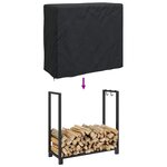 vidaXL Housse de meubles d'extérieur Noir 122 x 61 x 106 cm Tissu 600D