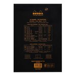 Bloc BLACK N°18 21x29 7cm 80F agrafées 80g ligné + marge RHODIA