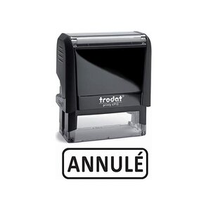 Tampon X-print 4912 Formule Commerciale Texte + Picto 'ANNULE' Noir TRODAT