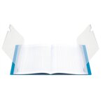 CLAIREFONTAINE Koverbook Cahier piqure 96 pages avec rabats - 240 x 320 mm - 5 x 5 papier PEFC 90 g - Bleu