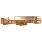 vidaXL Ensemble de canapés d'extérieur 7 pc Naturel