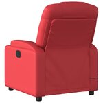 vidaXL Fauteuil de massage inclinable rouge similicuir