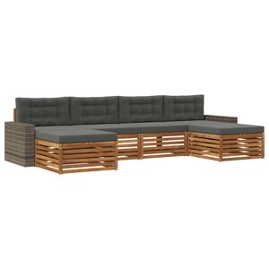 vidaXL Ensemble de canapés d'extérieur 6 pc Bois d'Acacia Massif