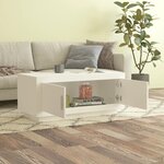 vidaXL Table basse blanc 102x50x45 cm bois d'ingénierie