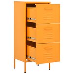 vidaXL Armoire de rangement Jaune moutarde 42 5x35x101 5 cm Acier