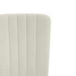 vidaXL Chaises à manger lot de 2 Crème Velours