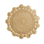Tapis rond 120 cm jute ajoure cordou