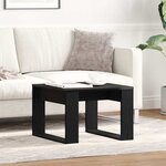 vidaXL Table basse Chêne noir 50 x 50 x 35 cm Bois d'ingénierie