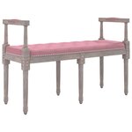 Banc banquette 110 x 40 x 70 cm velours rose 02_0010600