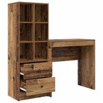 vidaXL Bureau avec tiroir 2 Pièces Bois ancien