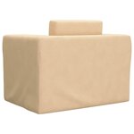 vidaXL Canapé-lit pour enfants Crème Peluche douce