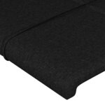 vidaXL Tête de lit avec oreilles Noir 93x23x118/128 cm Tissu