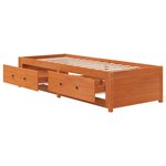 vidaXL Lit de jour sans matelas cire marron 90x200 cm bois pin massif