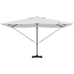 vidaXL Parasol cantilever Roma avec LEDs  sable  352x251x265 cm  en aluminium.