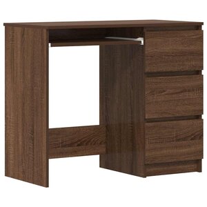 vidaXL Bureau Chêne marron 90x45x76 cm Bois d'ingénierie