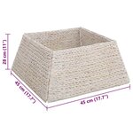 vidaXL Collier de sapin de Noël Blanc 60 x 60 x 28 cm Jacinthe d'eau