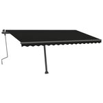 vidaXL Auvent manuel rétractable sur pied 400x300 cm Anthracite