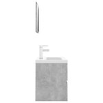 vidaXL Meubles de salle de bain gris béton bois d'ingénierie