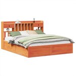 vidaXL Cadre de lit sans matelas cire marron 200x200cm bois pin massif