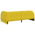 vidaXL Cadre de lit d'angle avec tête de lit Jaune 90 x 190 cm Velours