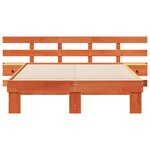 vidaXL Cadre de lit avec tête de lit Marron 120 x 200 cm Pin massif