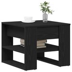 vidaXL Table basse Chêne noir 55 5 x 55 x 45 cm Bois d'ingénierie